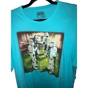 Star Wars Fifth Sun Graphic Tee Mens XL Blue Excellent Stormtrooper BBQ Shirt